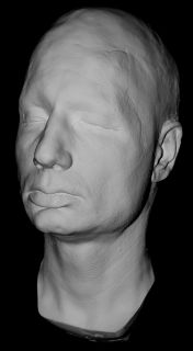 David Duchovny Life Mask Mulder Life Size 3/4 Head Cast in White