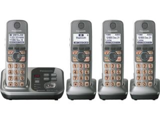 Panasonic KX TG254SK DECT 6.0 Link to Cell Quad Handset Phone System