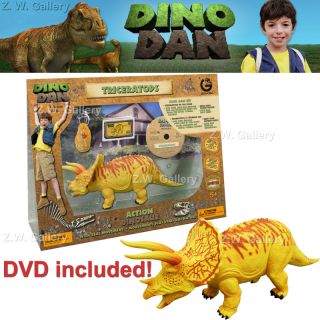 Dino Dan Large Triceratop Bundle Figure DVD Bonus Access Code Sound