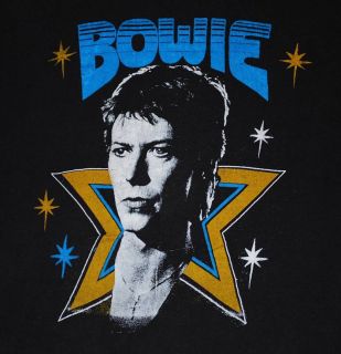 Original Vintage David Bowie Tour T Shirt 1970s M