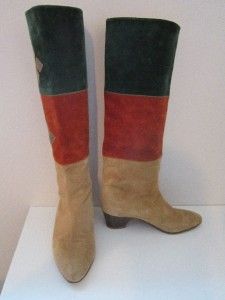 Vintage Joan & David Couture tall suede boots Size 36.5 6.5 M