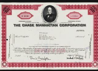 The Chase Manhattan Corp David Rockefeller Pitt Co C O Bankers Trust