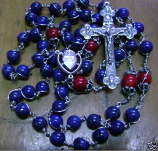 Sterling Silver Rosary Wire Wrapped Lapis Lazuli Bead