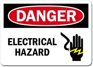 Danger Electrical Hazard Sign Wall Window Car Vinyl Sticker Decal Pick