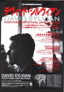 2001 David Sylvian Japan Tour Concert Flyer Mini Poster