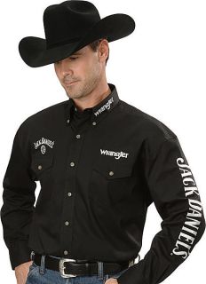 Wrangler Mens Jack Daniel's Shirt L Ed Black