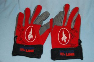 Anthony Davis Pair Dual Autograph Game Used Gloves Kansas City Chiefs