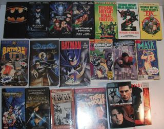  VHS Movies Batman Superman Pulp Fiction Dawn of Dead Alien Bloodsport