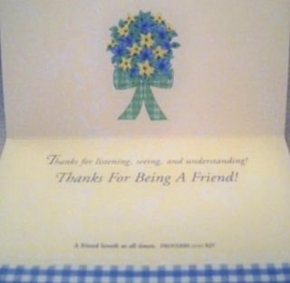 Friendship Greeting Card Includes Bible Verse Thanks for Being A
