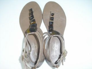 Jessica Simpson Demeter Womens 8 M Sandals Gladiators Thongs Tan