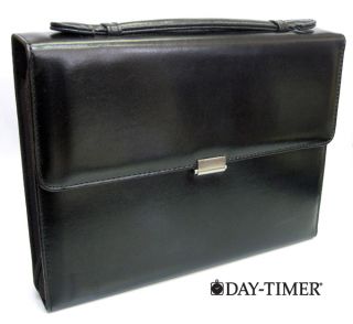 Day Timer Black Desk Size Briefcase Organizer Planner with Hidden