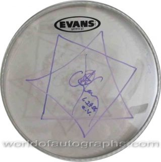 DANNY CAREY TOOL Concert Played Autographed Signed Drumhead Authentic