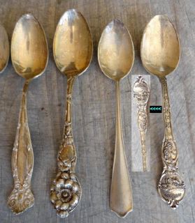 16pcs OLD STERLING SILVER 8.6 TROY OUNCES Gorham Wallace & Misc SPOONS