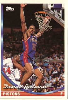1992 93 Topps NBA Dennis Rodman 77 Pistons