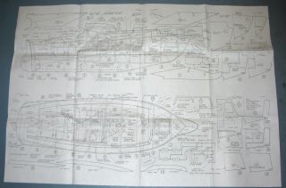 Full Size Plans R C Sail Boat Denise Full Size 9 Pages of Details