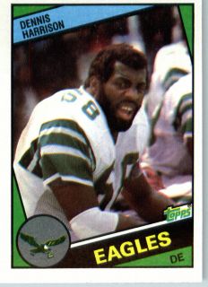 1984 Topps 329 Dennis Harrison Philadelphia Eagles