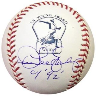DENNIS ECKERSLEY AUTOGRAPHED SIGNED CY YOUNG BASEBALL PSA DNA
