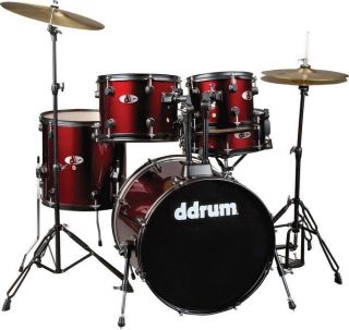 Ddrum D122B MRD GC 5 Piece Drumset  Red w Bkack Hardware