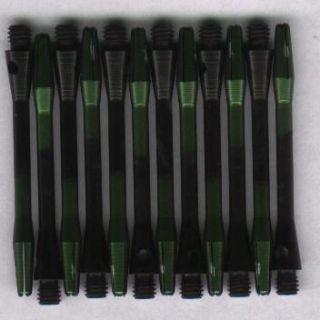 2in 2ba Green Black Aluminum Dart Shafts 3 per Set