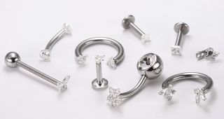 various style ends for body jewelry