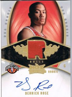 DERRICK ROSE 2008 09 UD HOT PROSPECTS ROOKIE RC LOGO PATCH AUTO #/199