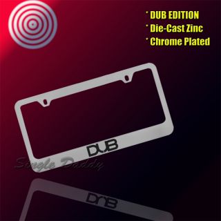 High QUALTIY Universal Fit Chrome Dub Die Cast Zinc License Plate