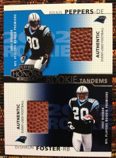 Julius Peppers DeShaun Foster Panthers 2002 Playoff Rookie Tandems