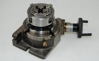 Precision Rotary Table 100mm with 70 mm 4 Jaw Chuck