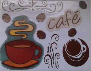 Coffee House Latte Kitchen Vinyl Decal Sticker Interior Decor Home