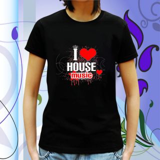 New David Guetta I Love House Music Women T Shirt s 2XL