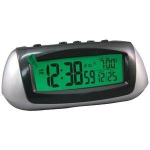 Hybrid Solar Desktop LCD Alarm Clock Equity by La Crosse 65903