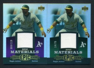 2006 Upper Deck Epic Materials 2 Reggie Jackson Game Used Jersey Card