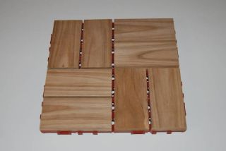 Teak Wood Deck Floor Tiles   20 Square Feet  True Teak