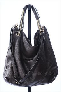 Deux Lux Coffee Leather Snake Charmer Chain Tote Purse SHOPWORN $175