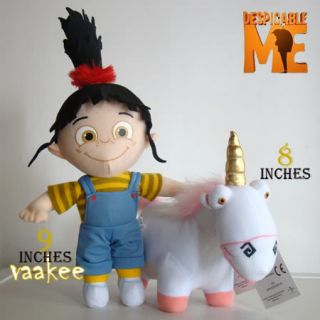 2PCS Despicable Me Character Plush Toys Unicorn & Girl Agnes Stuffed