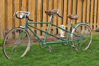   Tandem Bicycle French and Belgian Manufacture Cycles Devos Antique