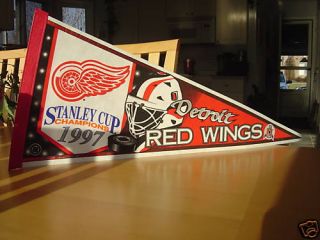 NHL 1997 Detroit Red Wings Stanley Cup Champs Banner