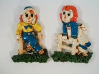 Vintage Raggedy Ann Andy Wall Plaques Child Decoration