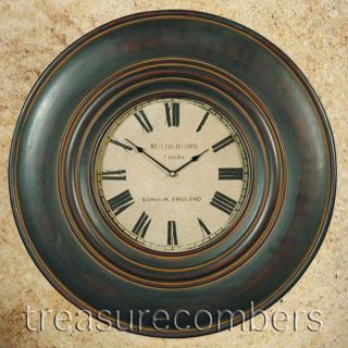 Large Rutherford Wood Wall Clock Home Decor Art