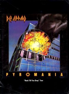 def leppard 1983 pyromania tour concert program book