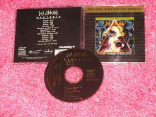 DEF LEPPARD   Hysteria   Rare MFSL 24k GOLD Disc CD Ultradisc Remaster