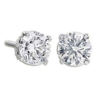  Round Cut Diamond Jewelry 14k Gold Solitaire Studs Earrings