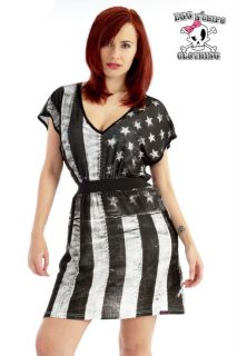 Abbey Dawn Clothing Distressed White Flag Knit Dress by Avril Lavigne