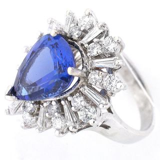 14k Pear Shaped Tanzanite Diamond Ring Tanzanite Diamond Ring 6 41 cts
