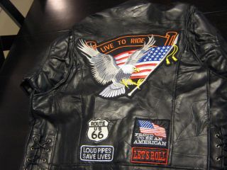 Diamond Plate Genuine Biker Leather Jacket