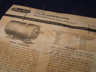 You are bidding on a Dayton Gearmotor Model 2N861   New   old stock