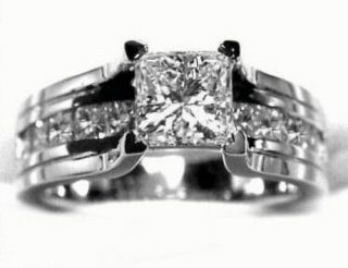 NEW 1.35CT PRINCESS CUT DIAMOND ENGAGEMENT WEDDING RING TU25351