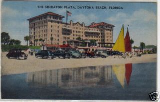 Daytona Beach Florida The Sheraton Plaza Circa 1940 Vintage Postcard