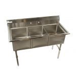 Commercial Restaurant Equipment Stainless Three 3 Compartment Sink NSF