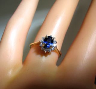  78 Off Sapphire Diamond Princess Diana Kate Middleton 14k Ring